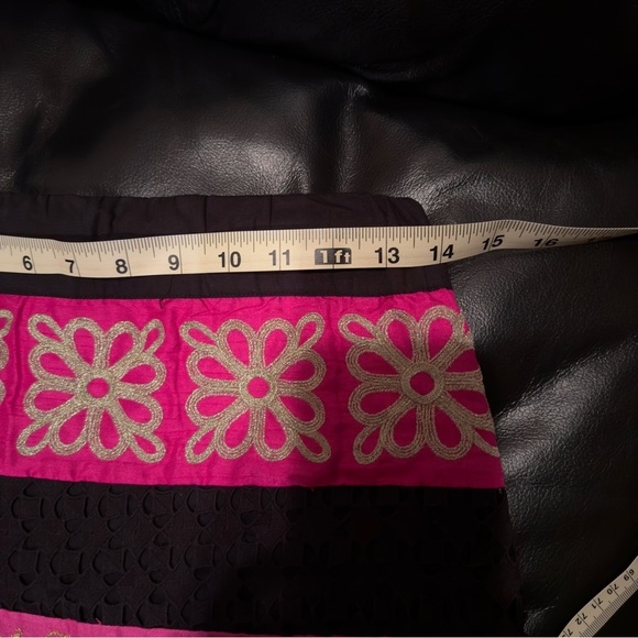 Anthropologie Leifsdottir Catrina Embroidered Embellished Pom Pom Pencil Skirt - Picture 9 of 10